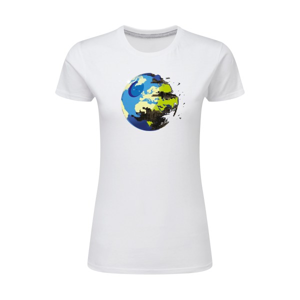 EARTH DEATH - tee shirt original Femme -SG - Ladies