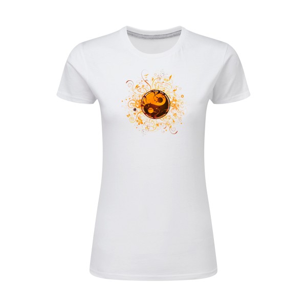 ying yang - T-shirt femme léger Femme graphique - SG - Ladies - thème zen et philosophie-