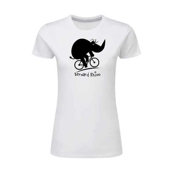Bernard Rhino-T-shirt femme léger humour velo - SG - Ladies- Thème humoristique  -