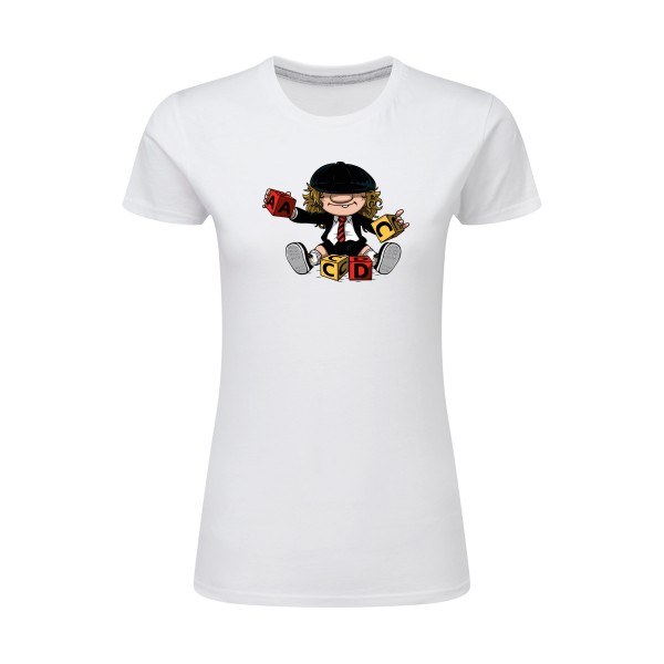 ACDC - T-shirt femme léger  -Le tee-shirt rock original -