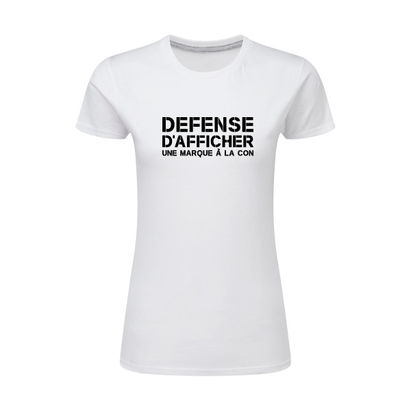 Marque à la Con - T-shirt femme léger humoristique -Femme -SG - Ladies - Thème marque et parodie -