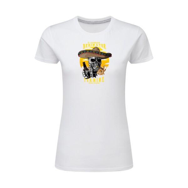 bibinator - T-shirt femme léger alcool Femme - modèle SG - Ladies -thème parodie alcool -
