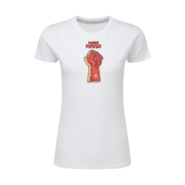T-shirt femme léger original Femme  - Boeuf power - 