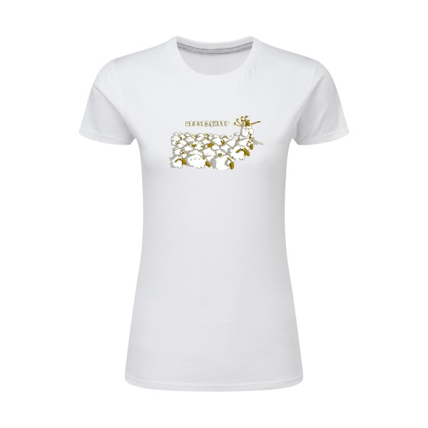Leadersheep - T-shirt femme léger humour francais Femme  -SG - Ladies - Thème humour et animaux-