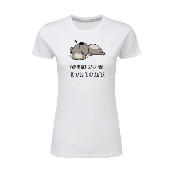 Dormir - T-shirt femme léger - modèle SG - Ladies -thème sieste et farniente -