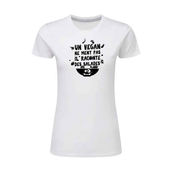T-shirt femme léger original Femme  - Un vegan ne ment pas - 