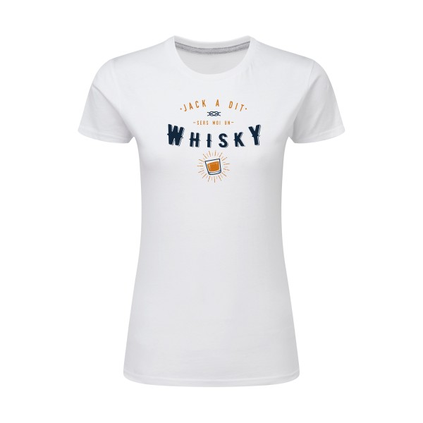 Jack a dit whiskyfun - T-shirt femme léger jacadi Femme - modèle SG - Ladies -thème parodie alcool -