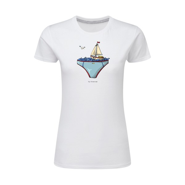 Ta mer en slip -T-shirt femme léger Femme marin humour -SG - Ladies -Thème humour et parodie -