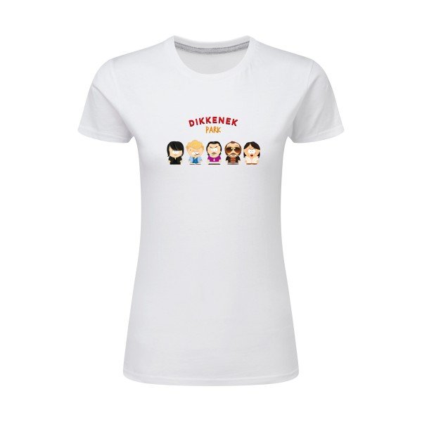 DIKKENEK PARK - SG - Ladies Femme - T-shirt femme léger humour belge - thème cinema -