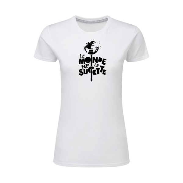 Le Monde part en Sucette - T-shirt femme léger à message -Femme - thème original -
