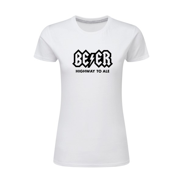 HIGHWAY TO ALE - T-shirt femme léger humour bière - Thème tee shirts et sweats humour alcool pour Femme -