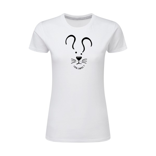 Lapin Compris ?! - T-shirt femme léger délire pour Femme -modèle SG - Ladies - thème humour potache -
