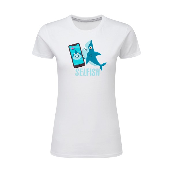 Selfish - T-shirt femme léger Geek pour Femme -modèle SG - Ladies - thème humour Geek -