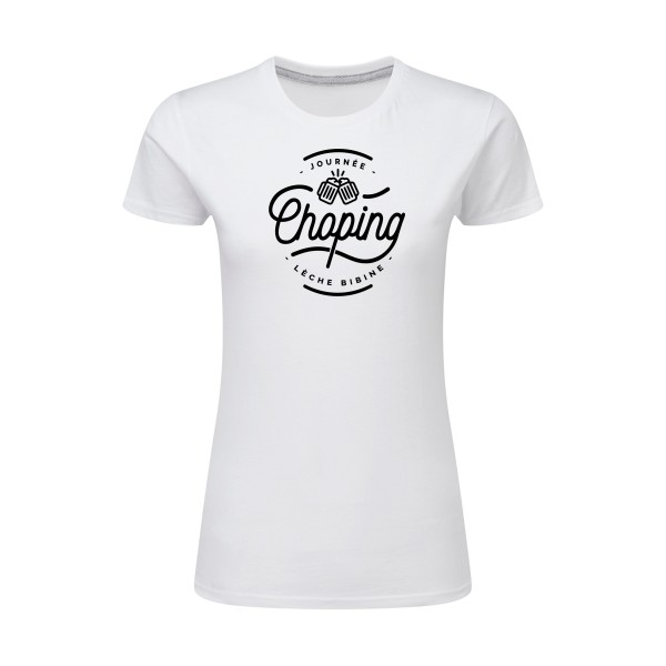 Journée Choping -T-shirt femme léger bière - Femme -SG - Ladies -thème alcool humour - 