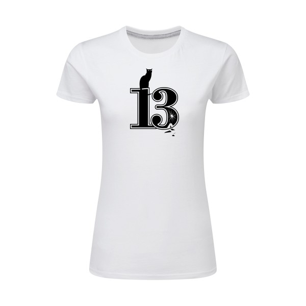 Superstition -T-shirt femme léger rock Femme  -SG - Ladies -Thème humour et musique rock -