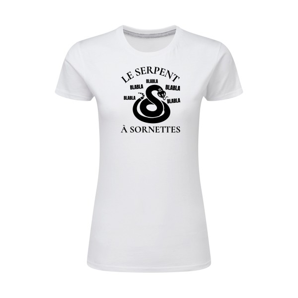 Serpent à Sornettes - T-shirt femme léger rigolo Femme -SG - Ladies -thème original et humour