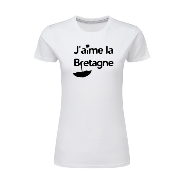 T-shirt femme léger - SG - Ladies - J'aime la Bretagne