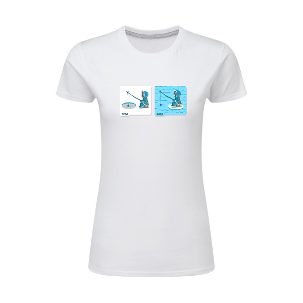 T shirt Femme humour -Fishing in Arctic - SG - Ladies