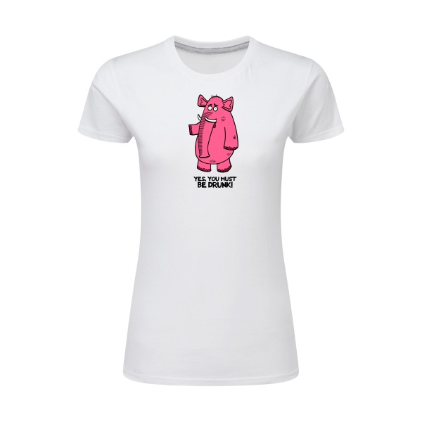 T-shirt femme léger original  Homme - Pink elephant -