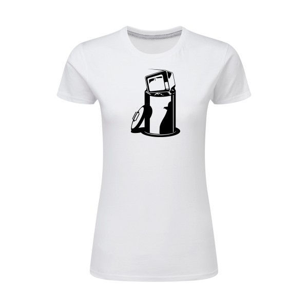 T-shirt femme léger Femme original - TV poubelle - 