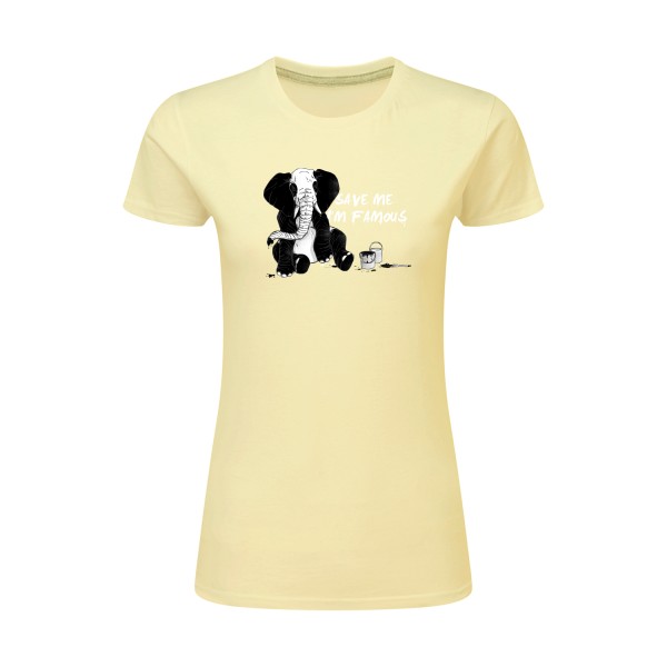pandaléphant- T-shirt femme léger imprimé original -SG - Ladies