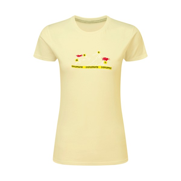 T-shirt femme léger original Femme  - Playing crime scene - 