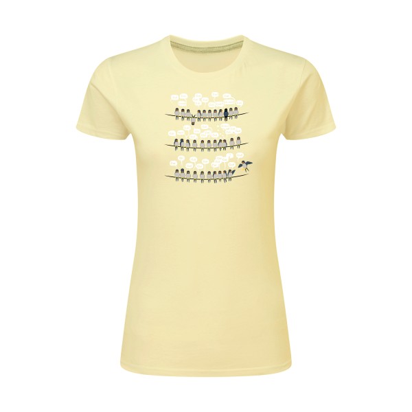 Cuicui cui! v2 - T-shirt femme léger original pour Femme -modèle SG - Ladies - thème humour et original -