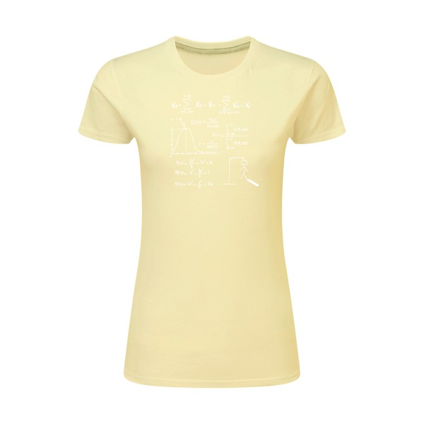Mathhhh - T-shirt femme léger drôle Femme - modèle SG - Ladies -thème humour et math -