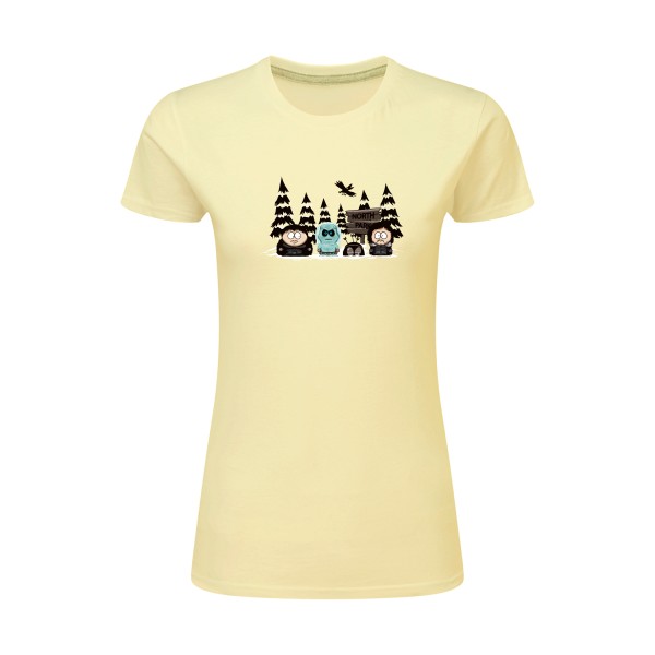 North Park - T-shirt femme léger montagne Femme - modèle SG - Ladies -thème humour  montagne-