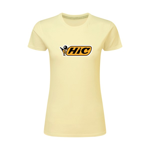 Hic-T-shirt femme léger humoristique - SG - Ladies- Thème vêtement parodie -
