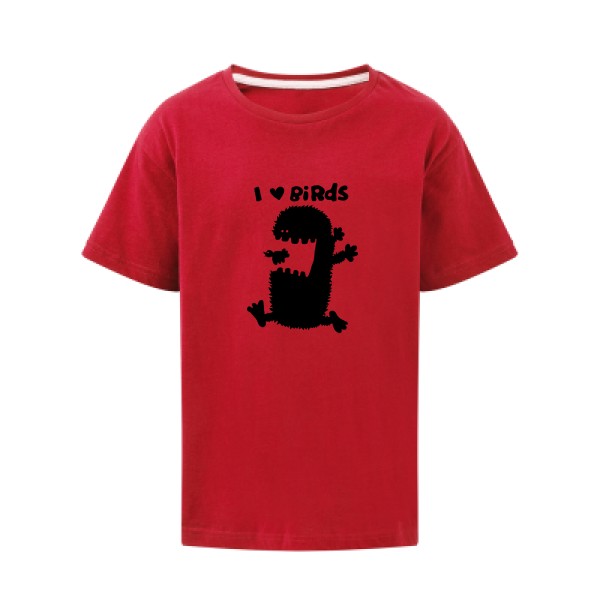 T-shirt enfant original Enfant  - I love birds - 