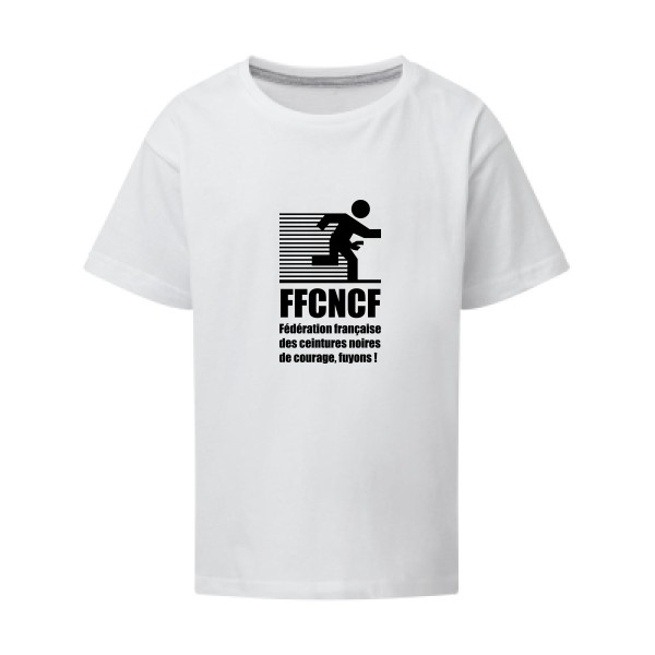  T-shirt enfant Enfant original - Ceinture noire de courage, fuyons ! - 