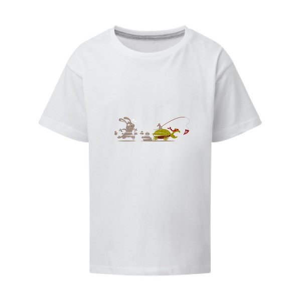 T-shirt enfant Enfant rigolo -Le Lièvre et la tortue... ninja -