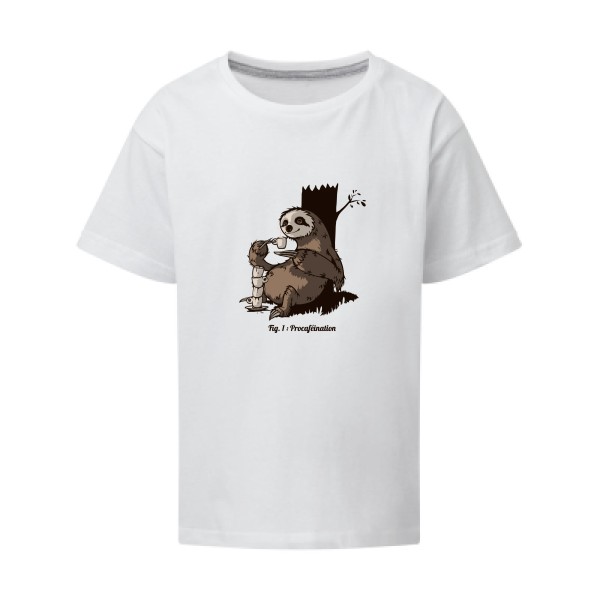 Procaféination -T-shirt enfant animaux  -SG - Kids -thème  humour et bestiole - 
