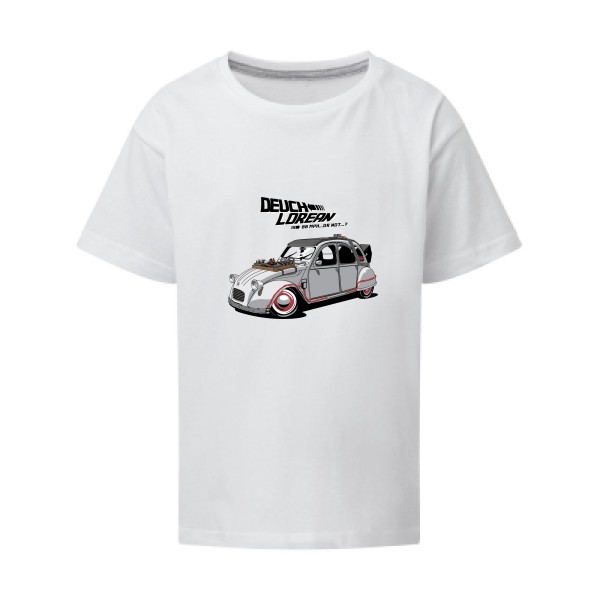 DEUCHLOREAN - T-shirt enfant thème automobile - vêtement original pour  Enfant -