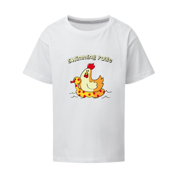 swimming poule - T-shirt enfant rigolo Enfant - modèle SG - Kids -thème burlesque -