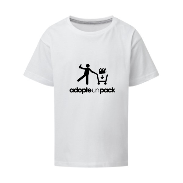 adopte un pack - T-shirt enfant rigolo Enfant - modèle SG - Kids -thème humour alcool -