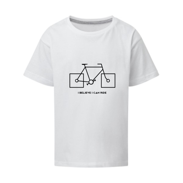 I believe I can ride - T-shirt enfant velo humour Enfant - modèle SG - Kids -thème humour et vélo -