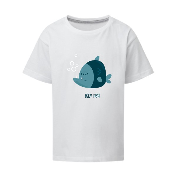 M'en fish - T-shirt enfant fun pour Enfant -modèle SG - Kids - thème humour et enfance -