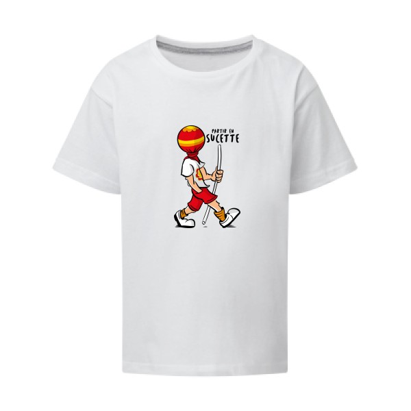 partir en sucette - T-shirt enfant original Enfant - modèle SG - Kids - thème original et inclassable -
