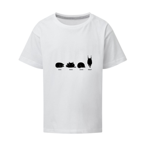 Journée type - T-shirt enfant cocasse pour Enfant -modèle SG - Kids - thème chat -