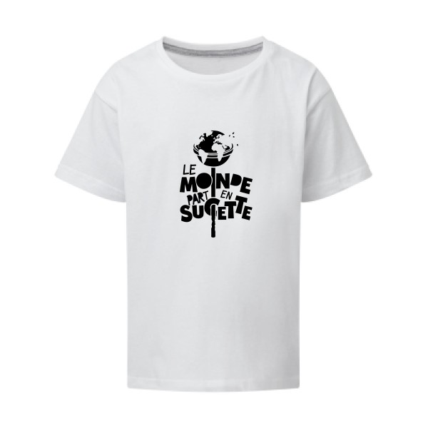 Le Monde part en Sucette - T-shirt enfant à message -Enfant - thème original -