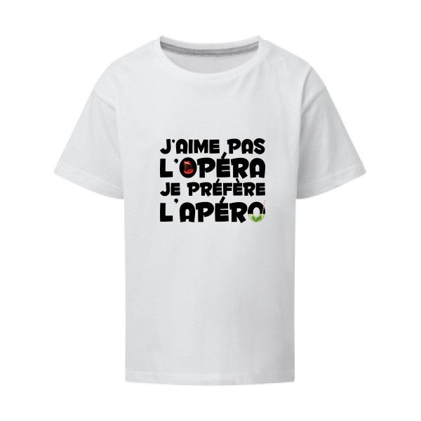 opérapéro - T-shirt enfant apéro Enfant - modèle SG - Kids -thème humour alcool -