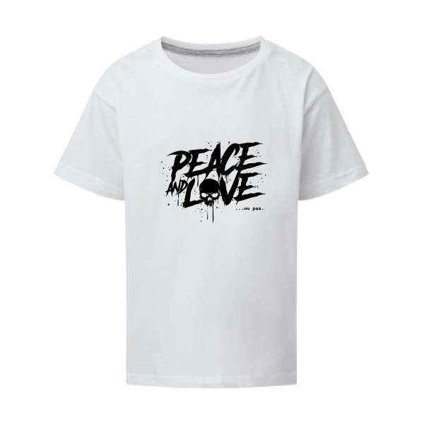 Peace or no peace - T shirt tête de mort Enfant - modèle SG - Kids -