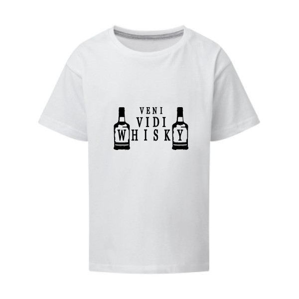 VENI VIDI WHISKY - T-shirt enfant humour original pour Enfant -modèle SG - Kids - thème alcool et humour potache - -