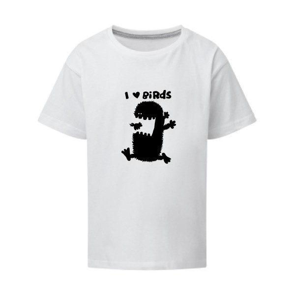 T-shirt enfant original Enfant  - I love birds - 