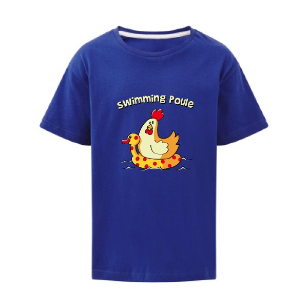 T shirt humour- Enfant -  swimming poule -