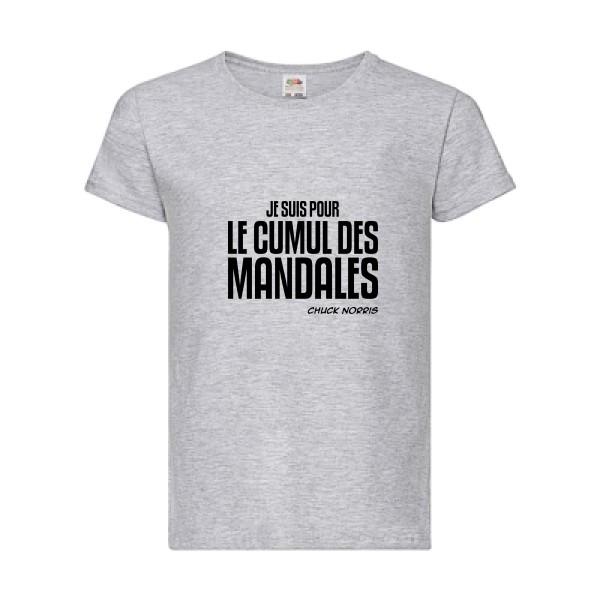 Cumul des Mandales - Tee shirt fun - Fruit of the loom - Girls Value Weight T