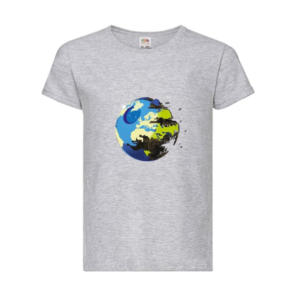EARTH DEATH - tee shirt original Enfant -Fruit of the loom - Girls Value Weight T