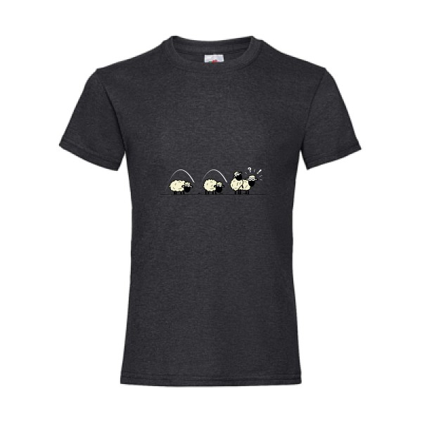 SAUTE MOUTON - T-shirt enfant Enfant comique- Fruit of the loom - Girls Value Weight T - thème humour potache